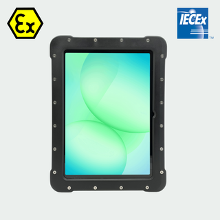 ATEX Galaxy Tab A11 plus UniCase enclosure, angled view
