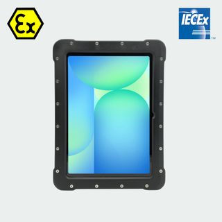 ATEX Galaxy Tab S10 FE UniCase enclosure, angled view